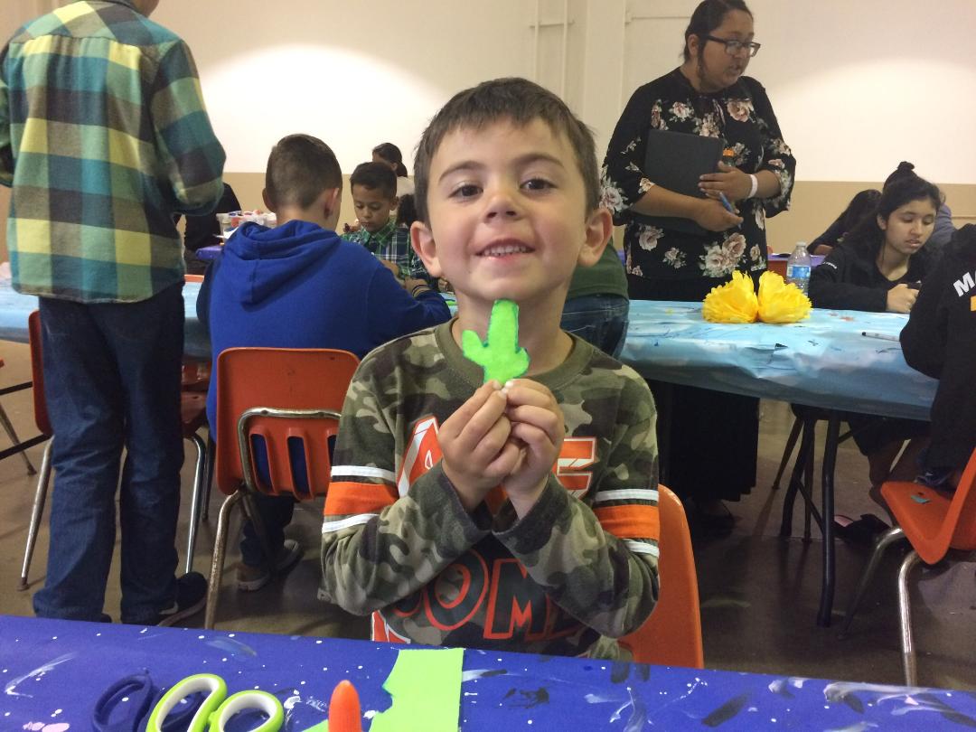 Jared Womack in the crafts building