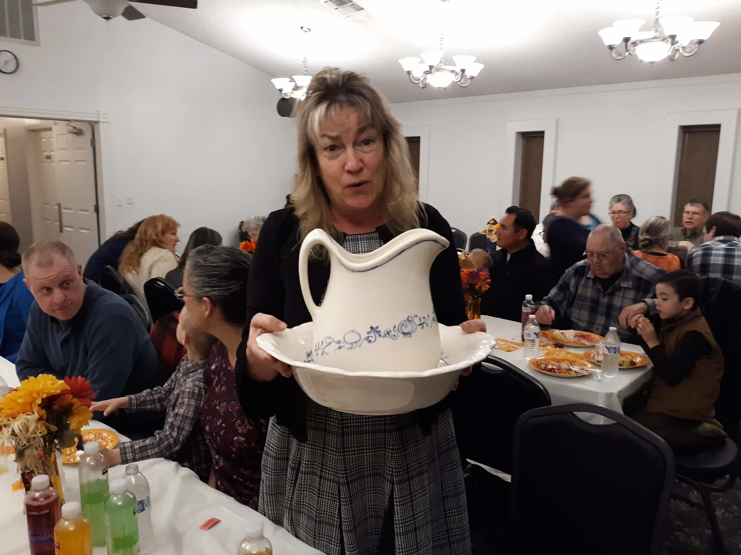 Sis. Dale winning a prize