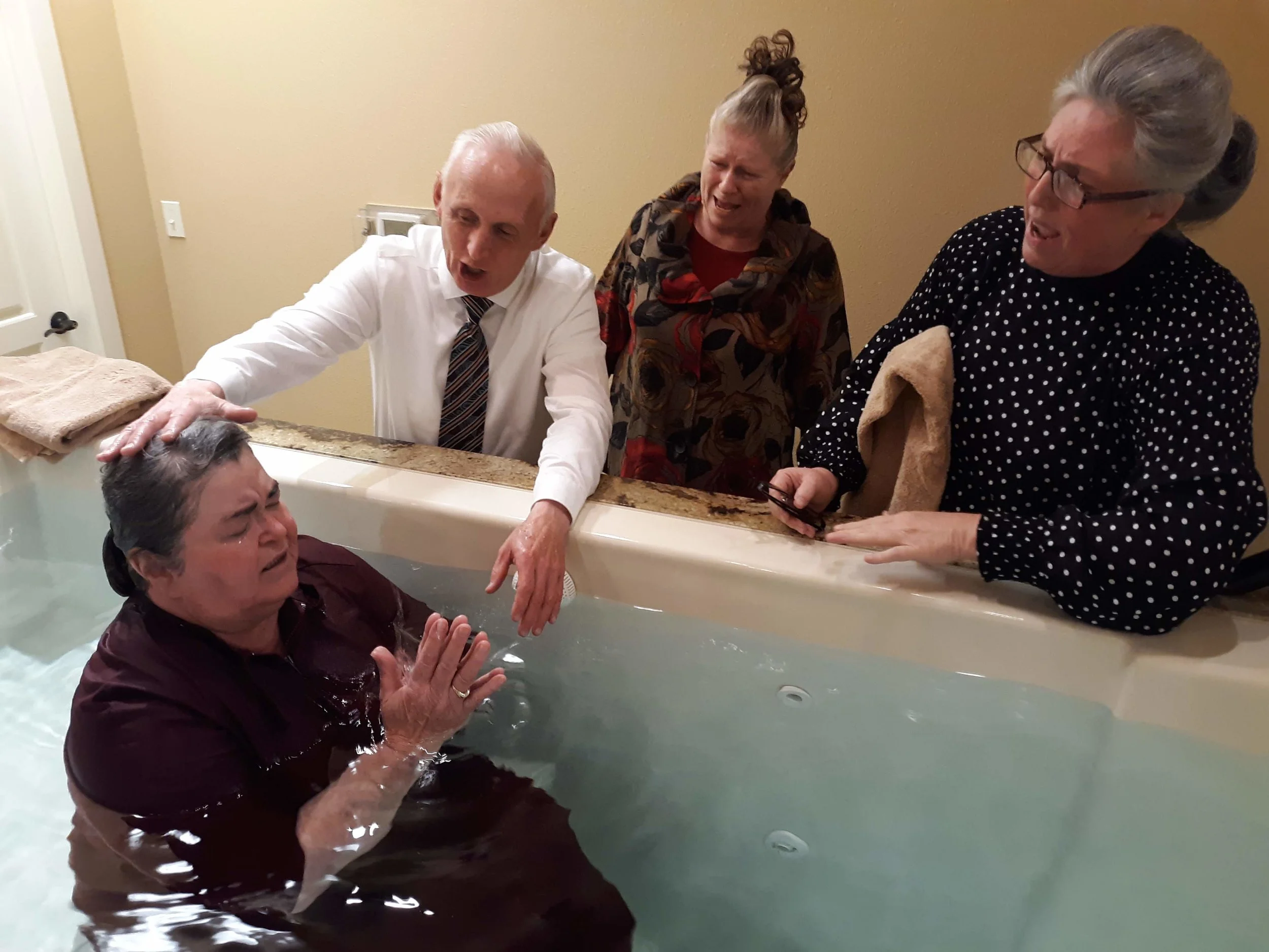 Praying for the infilling of the Holy Ghost