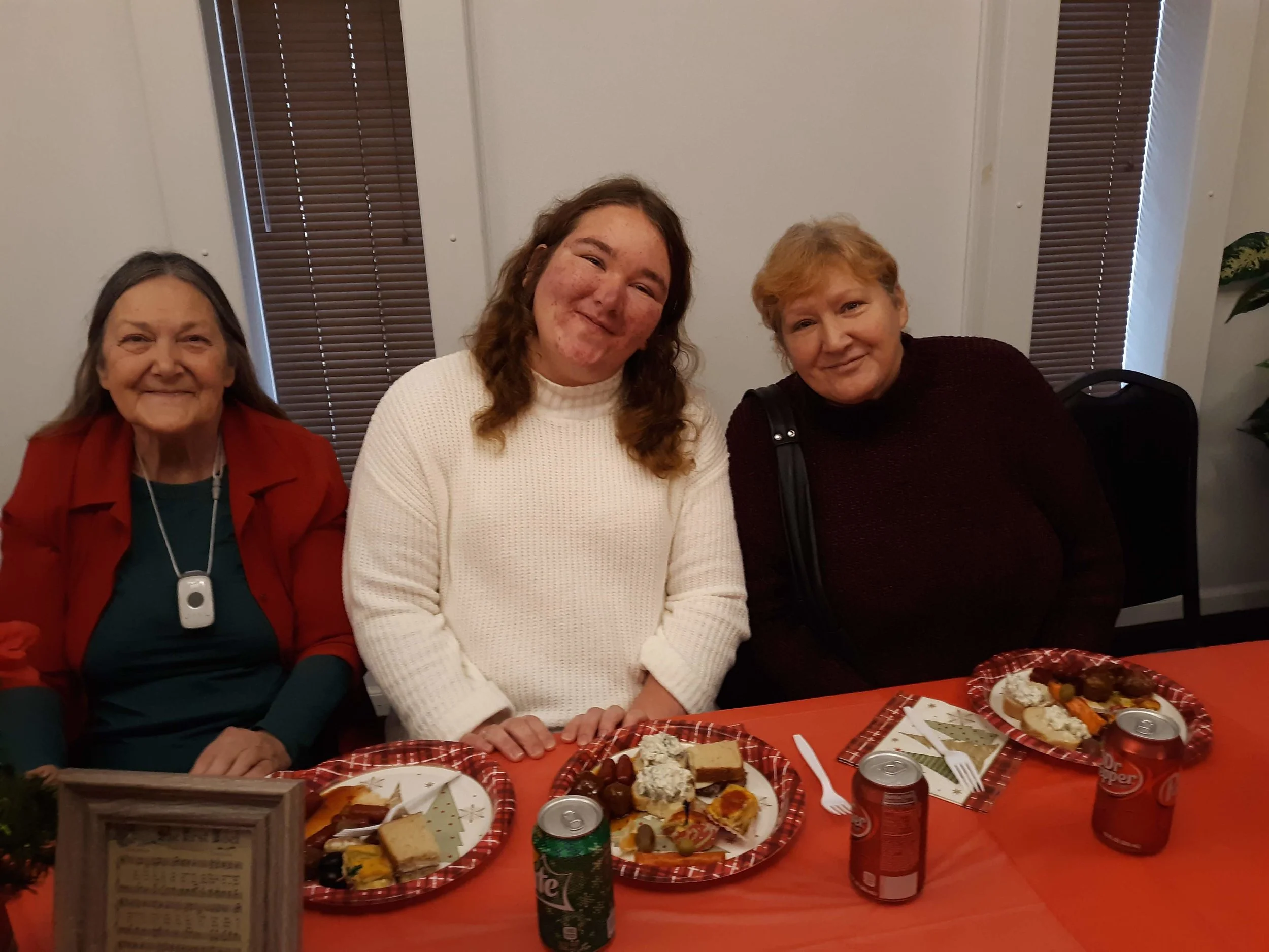 Sis. Kitty along with guests Marie and mother Janet