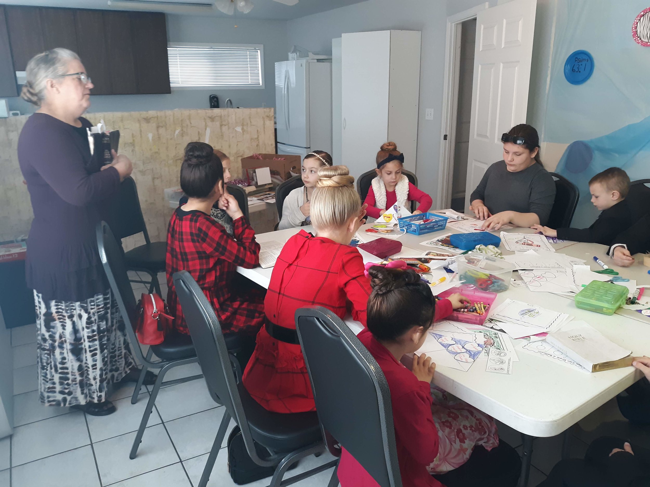 S is. Kathryn teaching our Sunday School Children