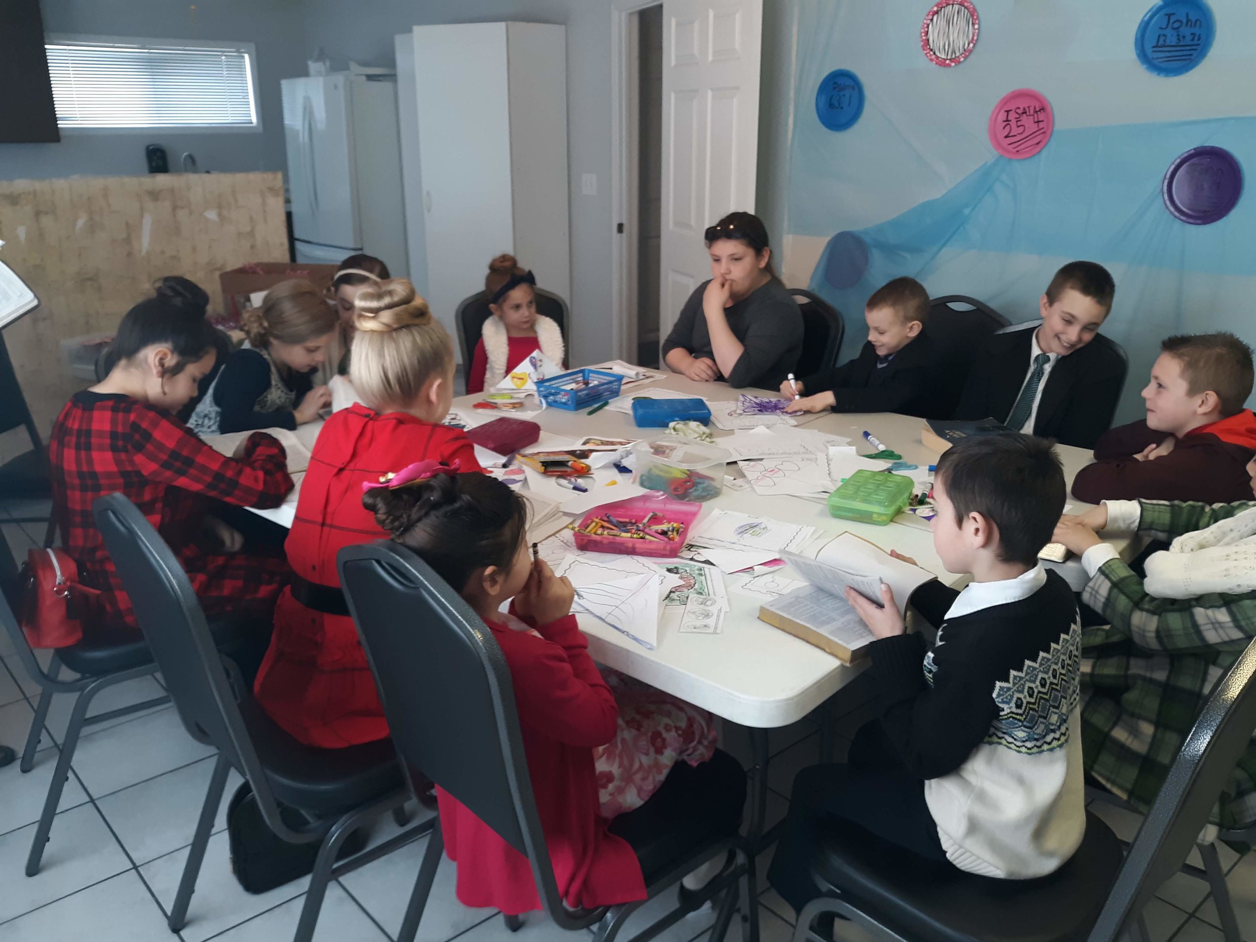 Children learning in Sunday School