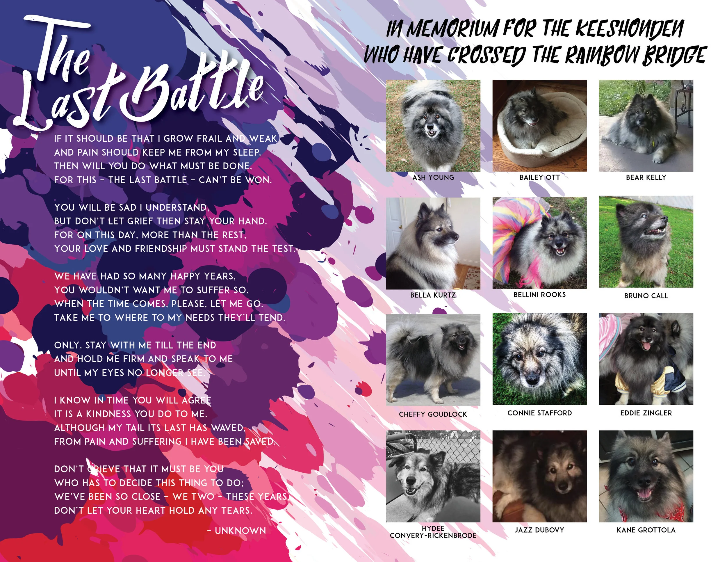 2019 Memorial Pages