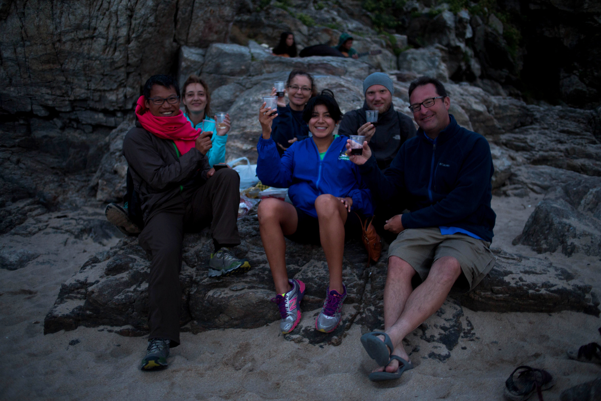 (from left to right) Gary, Montana, USA , Gemma, Spain , Lorena, Florida, USA , Adriana, New Jersey, USA , Peter, Germany , Ryan, Ethiopia . "The real Camino begins when you get home." -- Gary