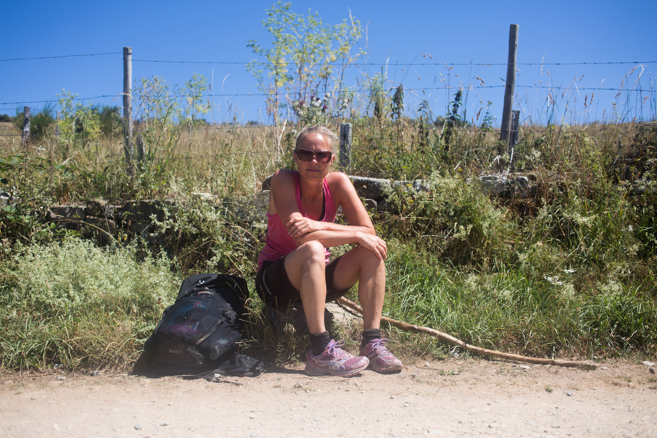Anna, Sweden . "I felt that I had to be alone to do this thinking but now I realize that I don't think much anyway when I am walking. I just walk. So I think you learn more about yourself when you meet people."