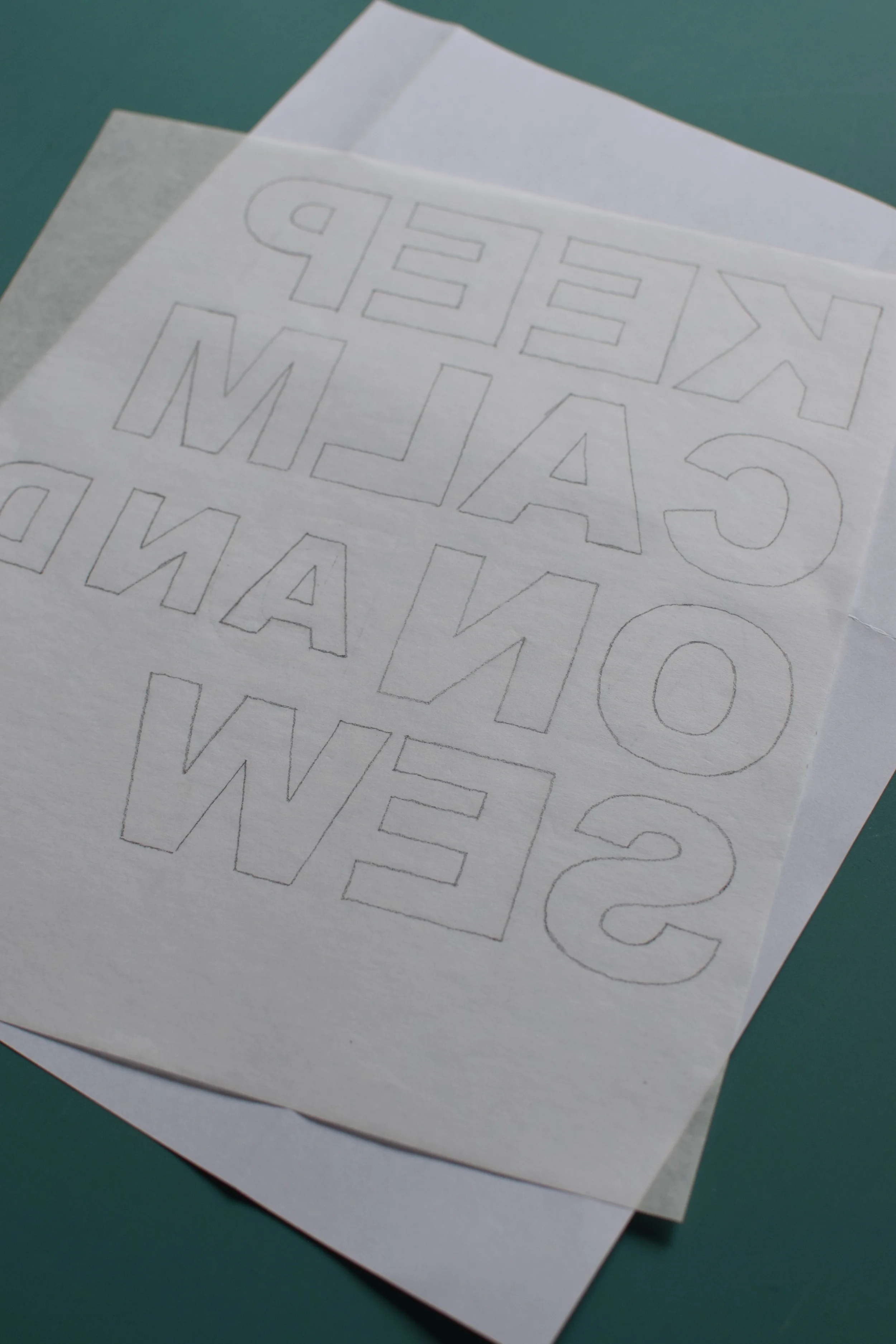 Trace applique elements onto the paper side of fusible webs with a pencil.