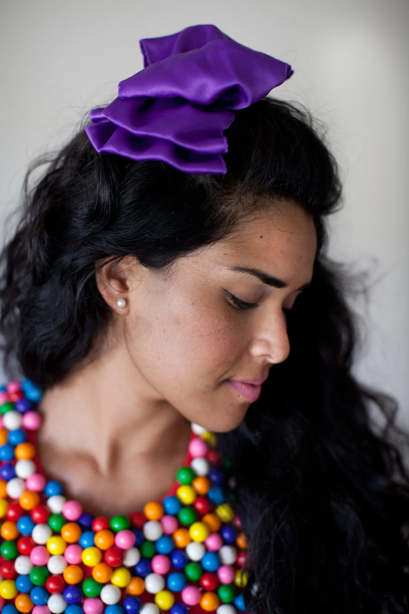Add some color to your hair! We liked using a colorful bow avaliable at Rax Clothing