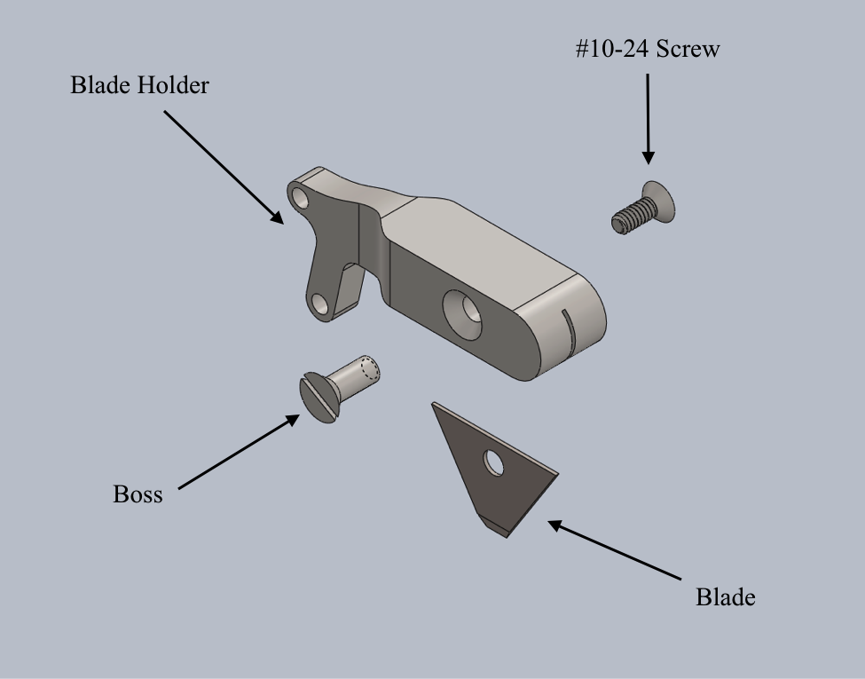 CAD Blade Holder Exploded View