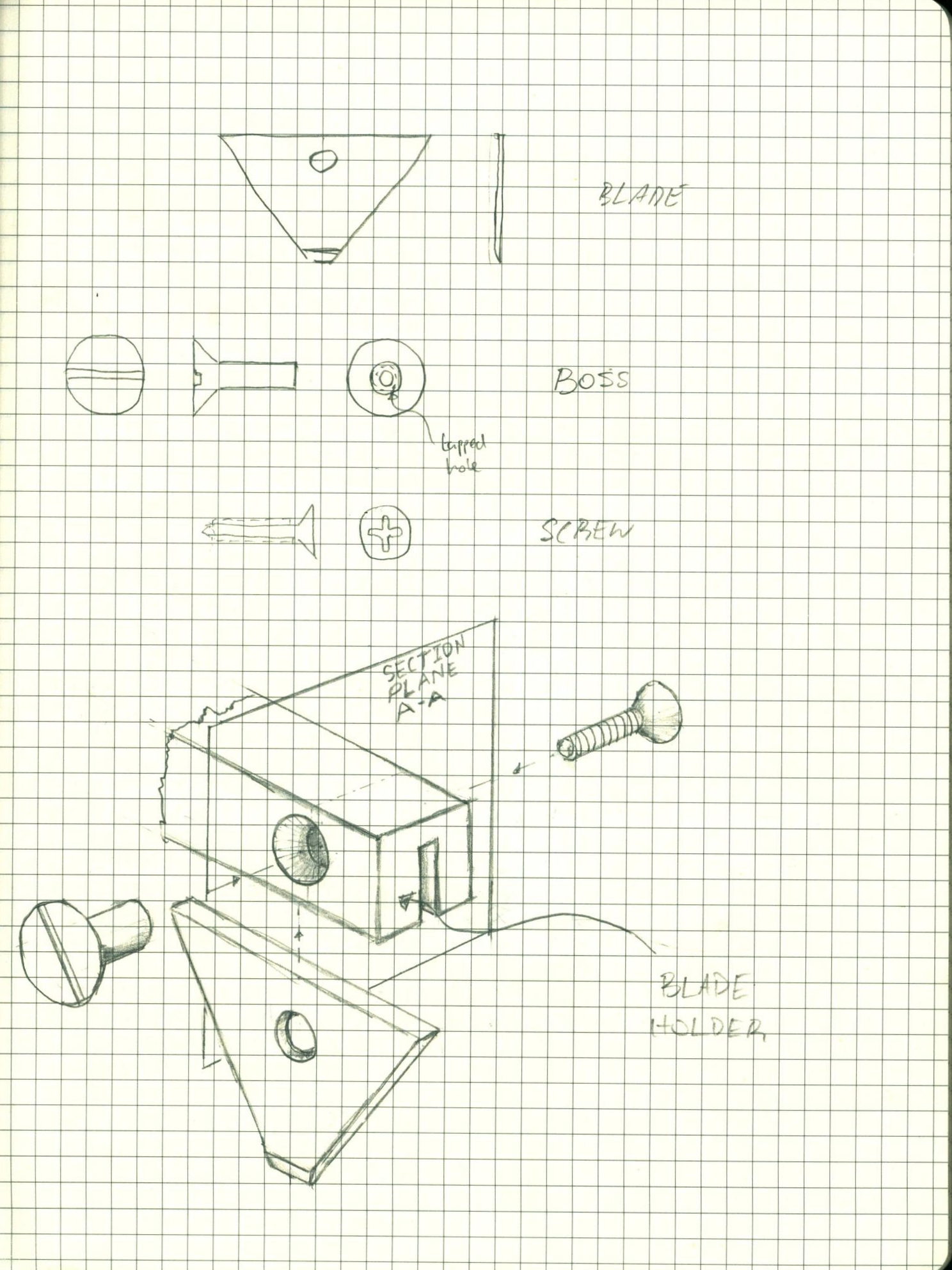 Blade Holder Concept - Iso View