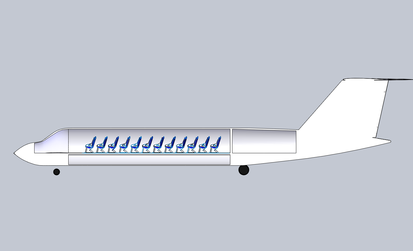  Seat Layout: 50 pax for regional airline variant. 