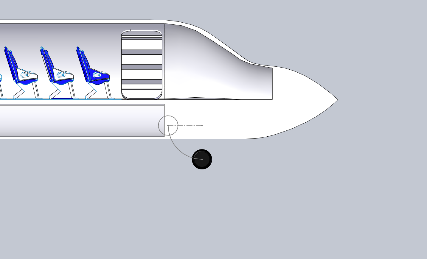  Nose gear retraction 