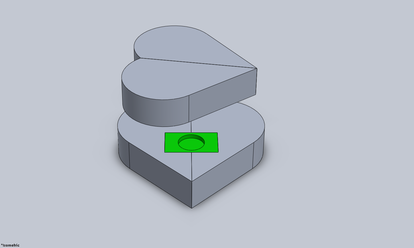  Heart configuration: green barrel visible. 