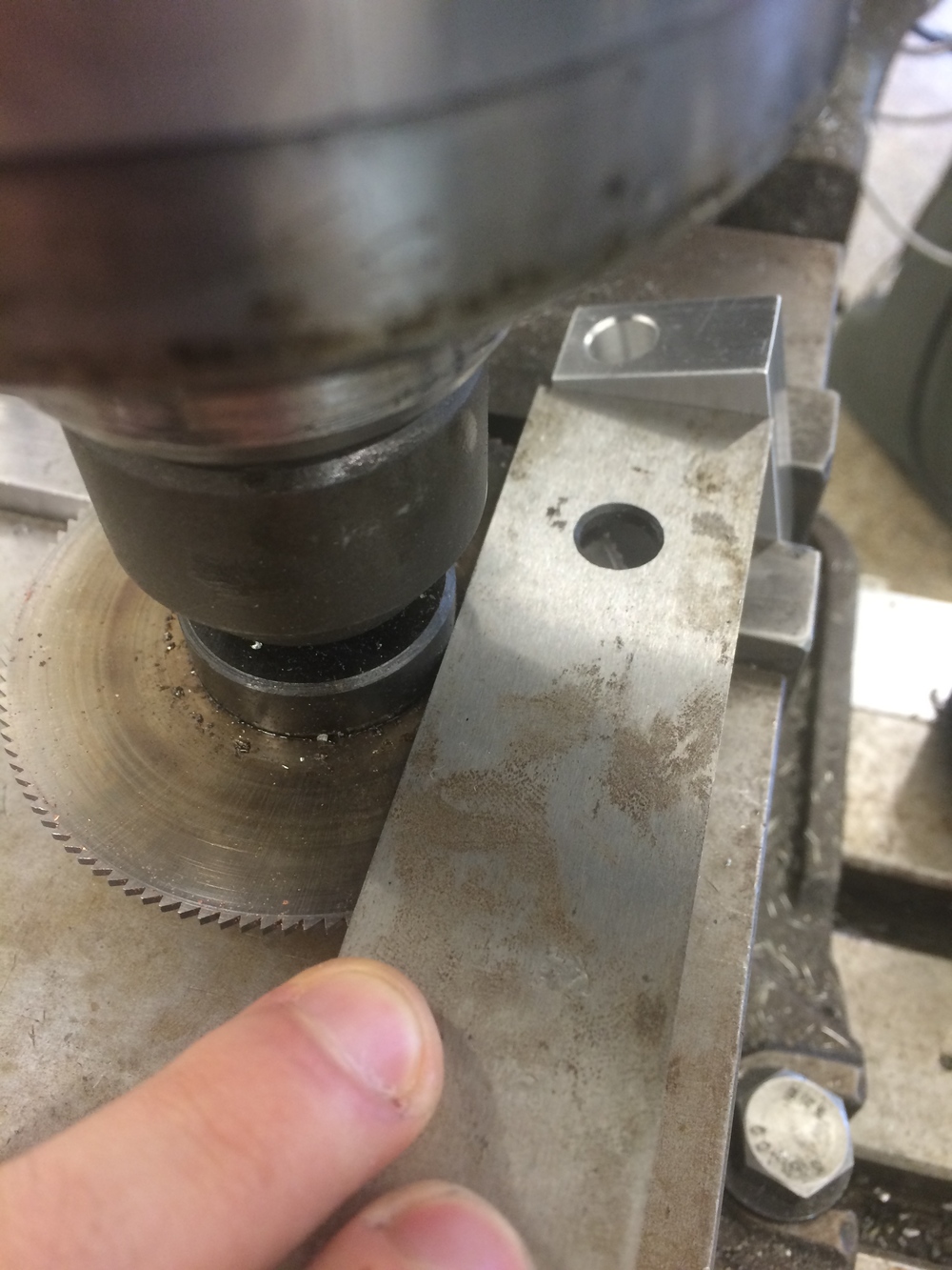  Making sure the fixture for the milling cutter wont crash into the work 