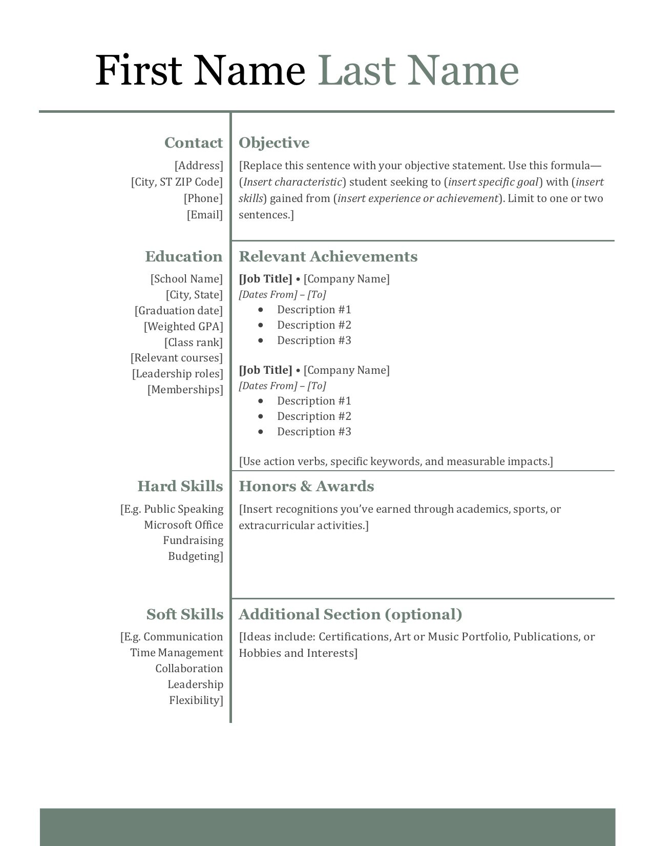 How to Write an Impressive High School Resume — Shemmassian For High Resume Templates What To Look For