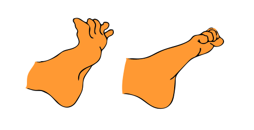 Figure: Extensor plantar response (left); normal response (right)