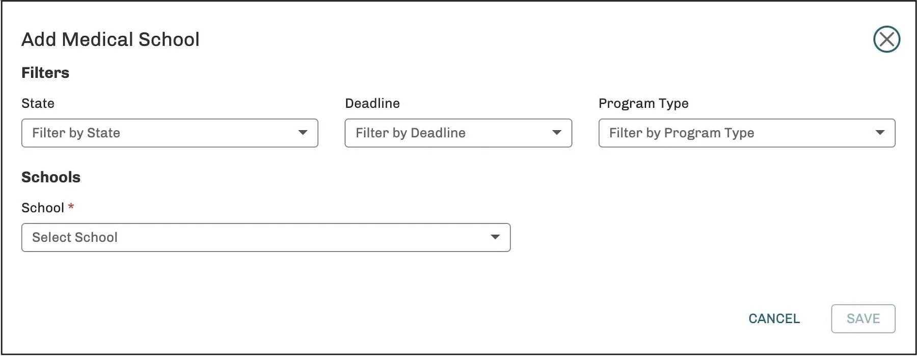 amcas application add medical school screen