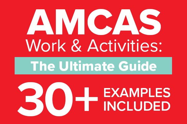 amcas work and activities guide red banner