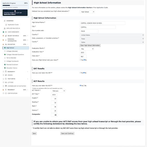 TMDSAS Application Guide High School
