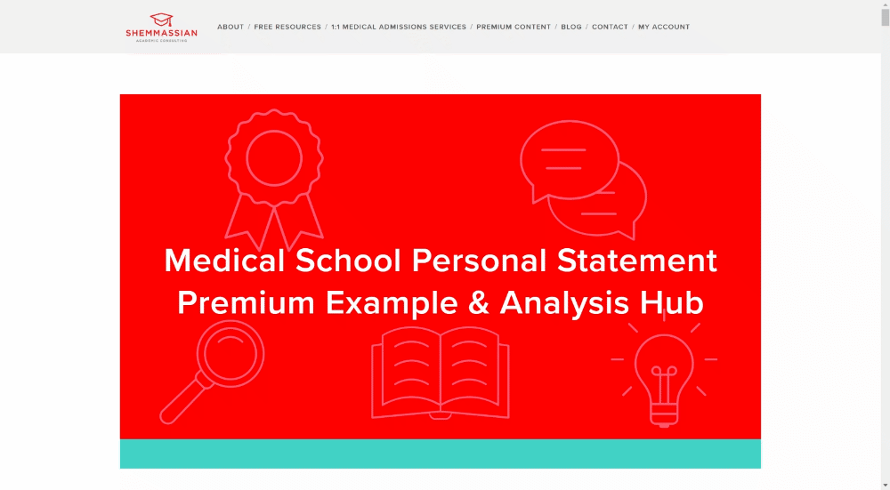 Medical School Personal Statement Premium Content Hub scrolling gif