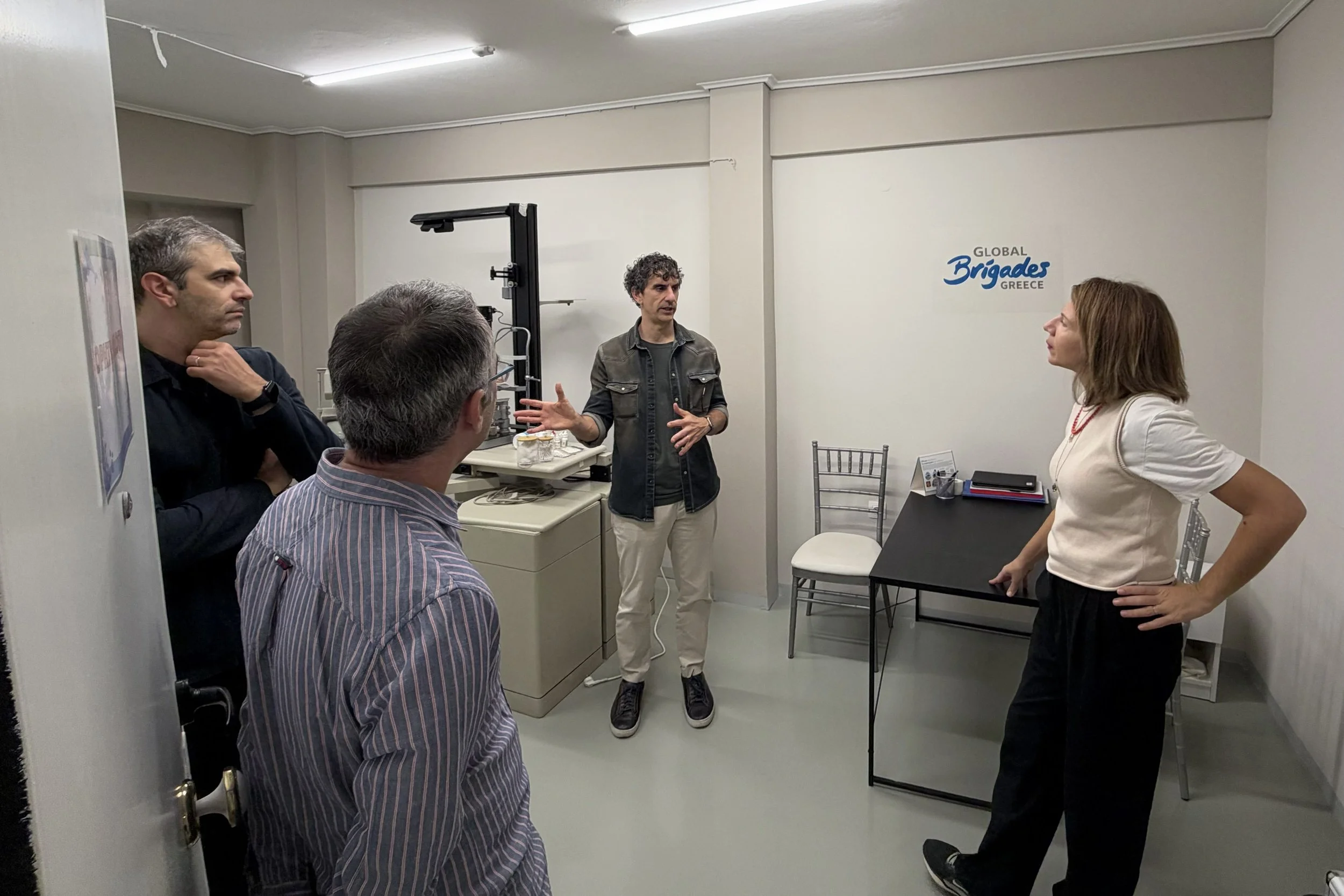 Dr. Shemmassian visits the Global Brigades clinic in Athens.