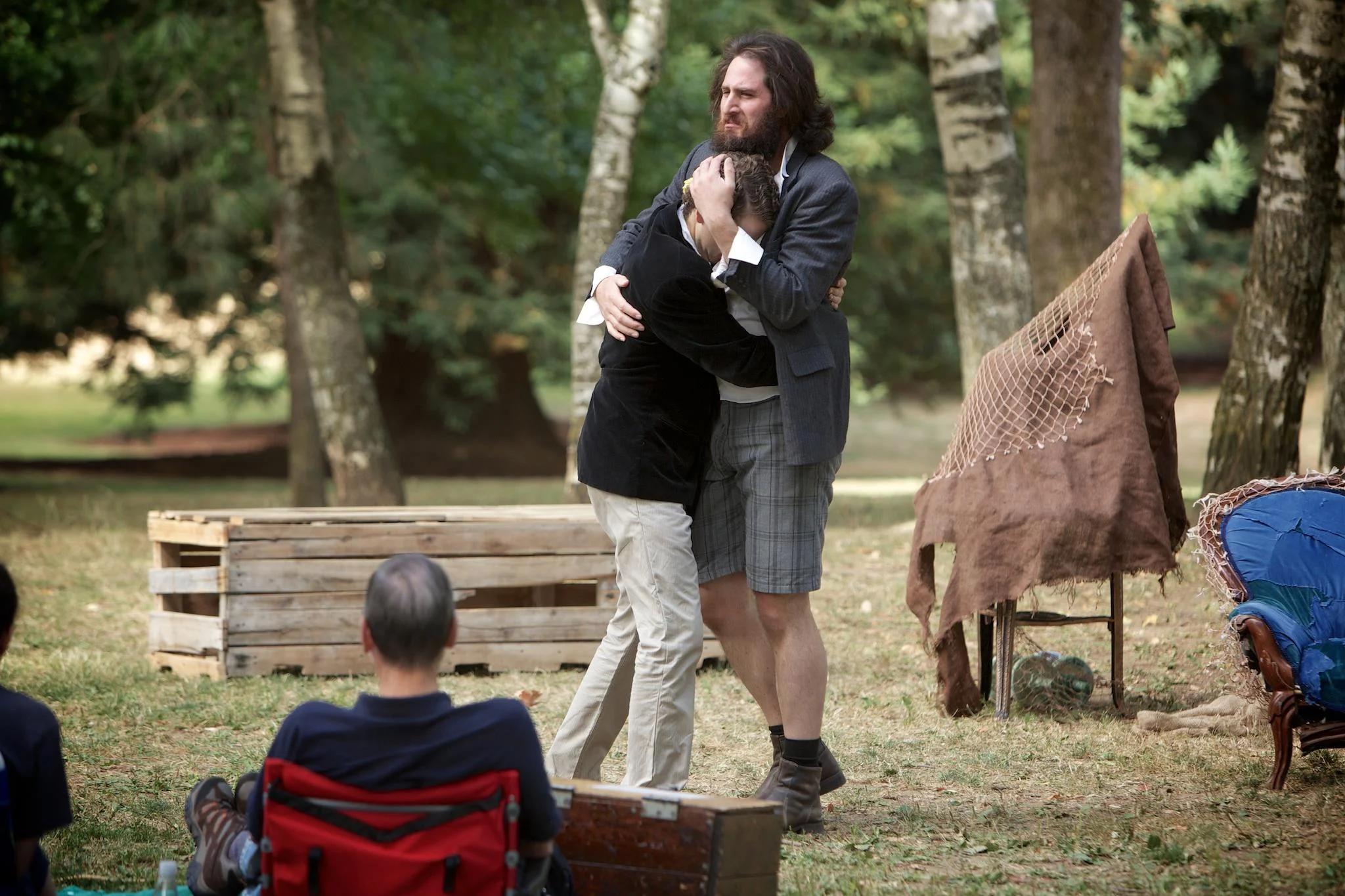 Sir Toby comforts Sir Andrew