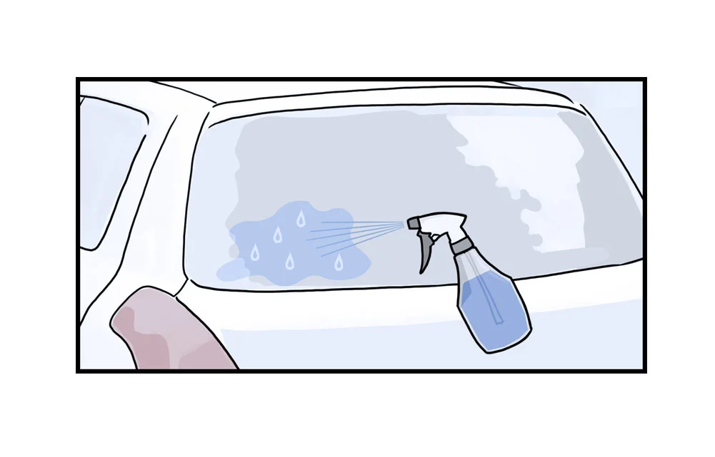 STEP 5 : Spray area lightly.