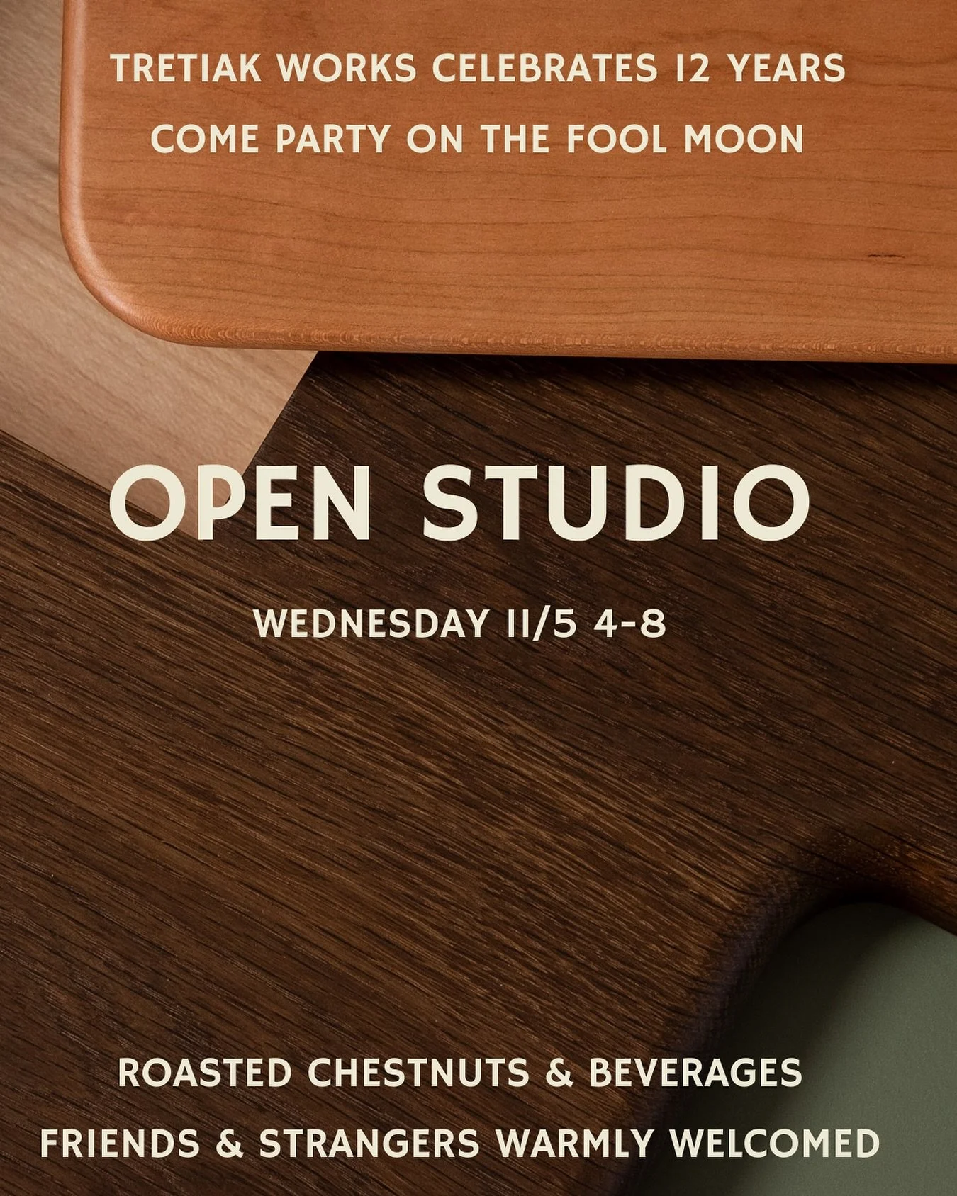 While one goal of an open studio is certainly promotion and exposure it has more so become an opportunity to thank clients, friends, and collaborators and to bring that community together. I&rsquo;ve heard from past attendees that they have made new 