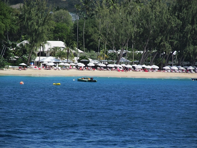 Colony Club ,Barbados - The beach from the sea