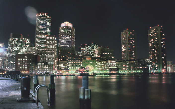 Boston Harbor at Nights