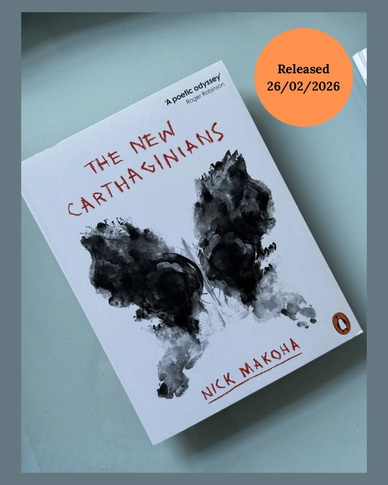 ➡️ PUBLISHED THIS WEEK
The New Carthaginians [paperback]
by Nick Makoha @nick.makoha 
Coming 26/02/2026 from @allenlanepr 

Shortlisted for the T. S. Eliot Prize 2025.

&ldquo;An invigorating collection that summons Basquiat, Icarus and a cast of cha