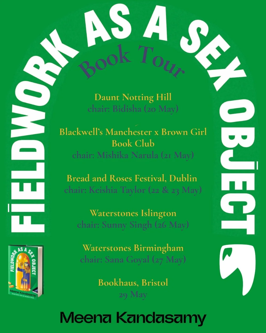 🧩 UK &amp; IRELAND TOUR 🧩
&lsquo;Fieldwork as a S*x Object&rsquo; by Meena Kandasamy is going on tour to celebrate its publication this month 🔥

➡️ Check our bio for tix, events and dates

Published 21st May 2026 by @brazen.books

&lsquo;An incend