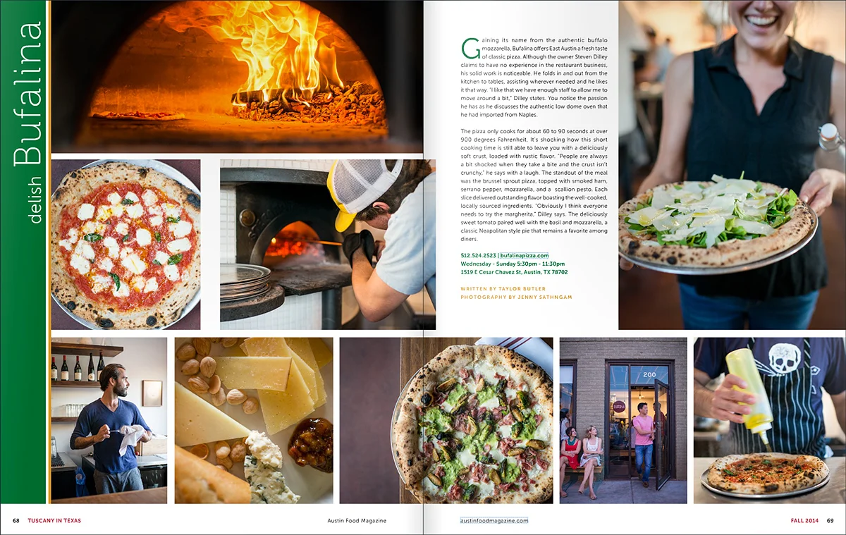 Bufalina for Austin Food Magazine.