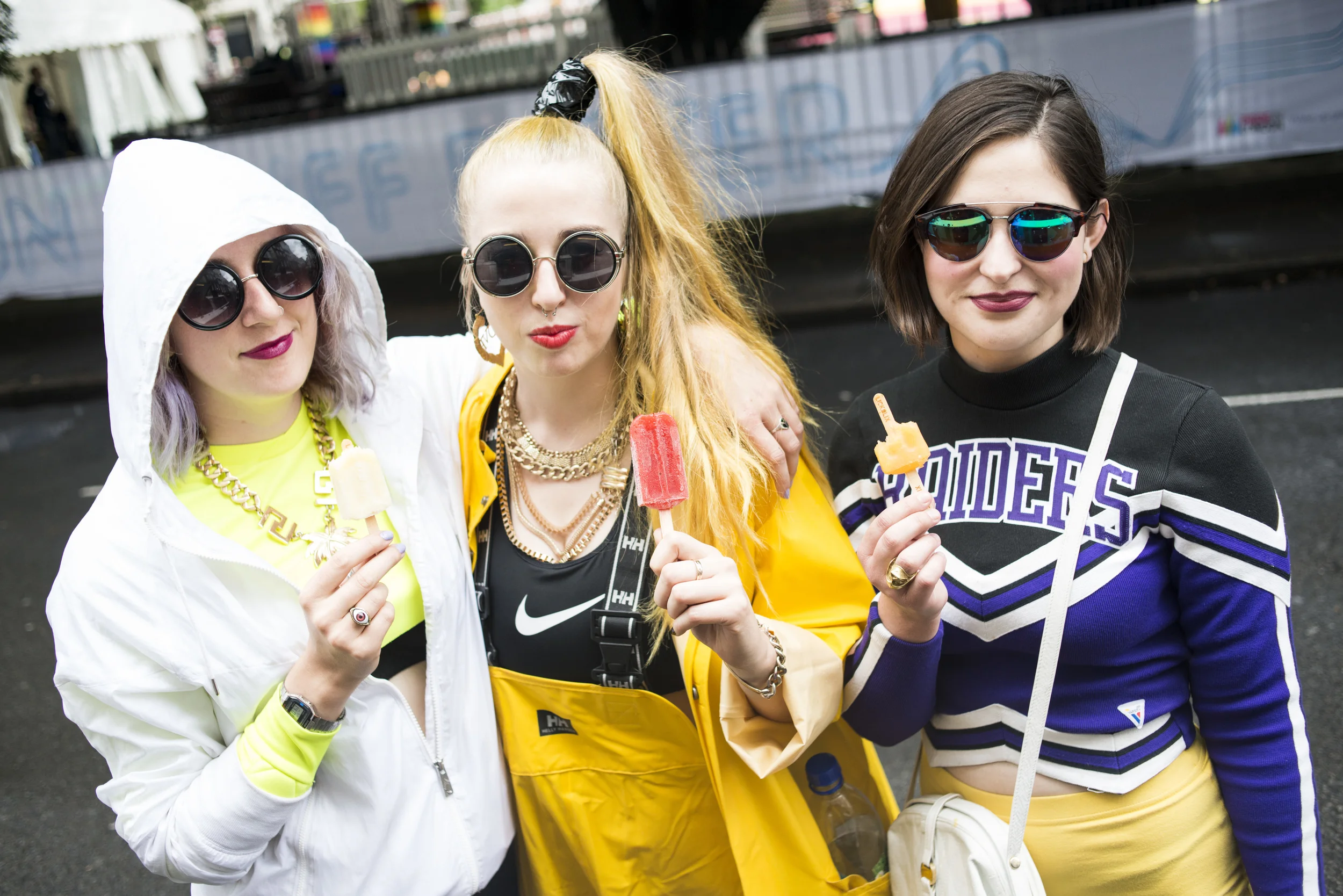 These three best friends were thrilled to hear that our lollies were alcoholic!! 