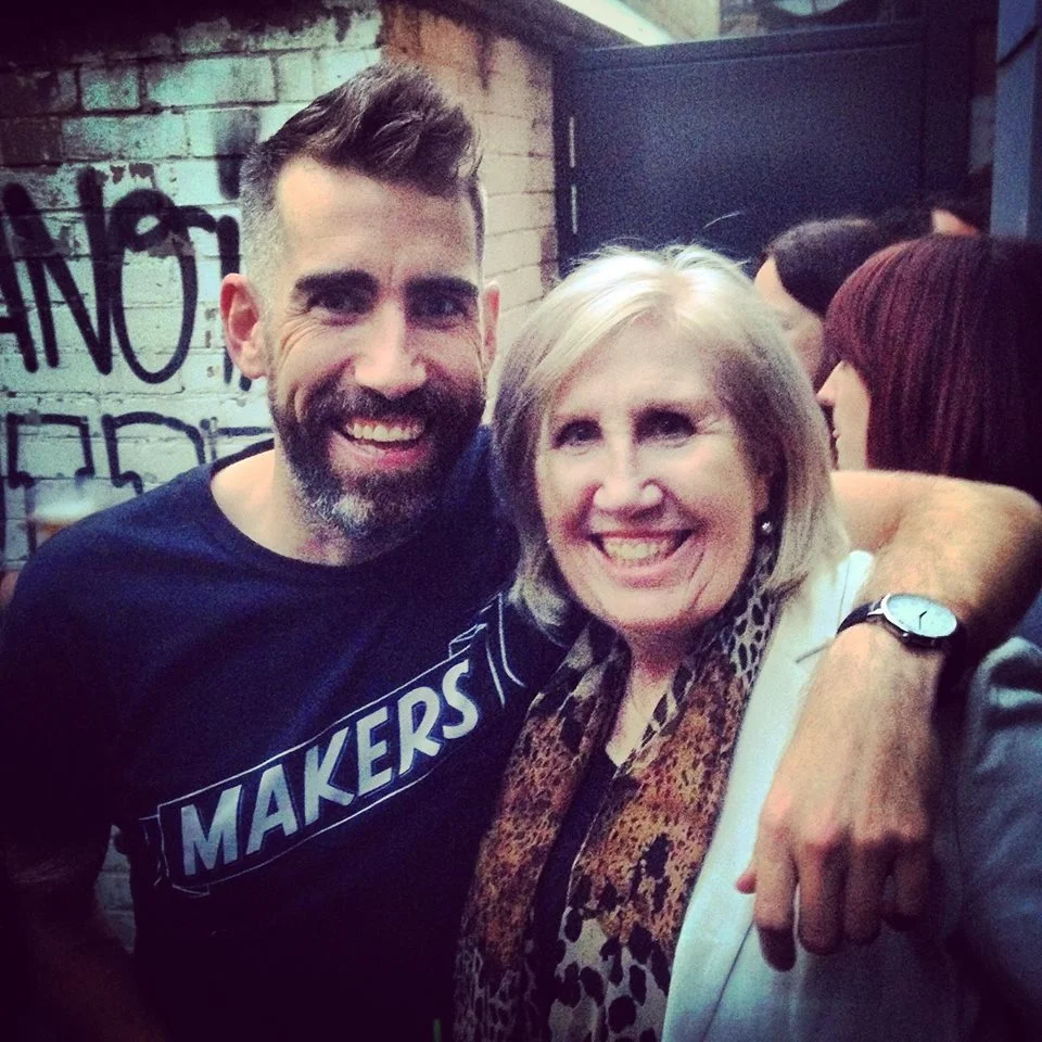 The founder and his mum having fun 