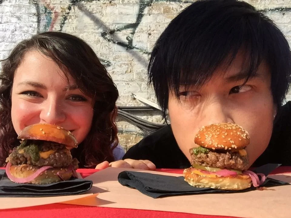 Our LICKALICKer has made a friend to enjoy sliders with 