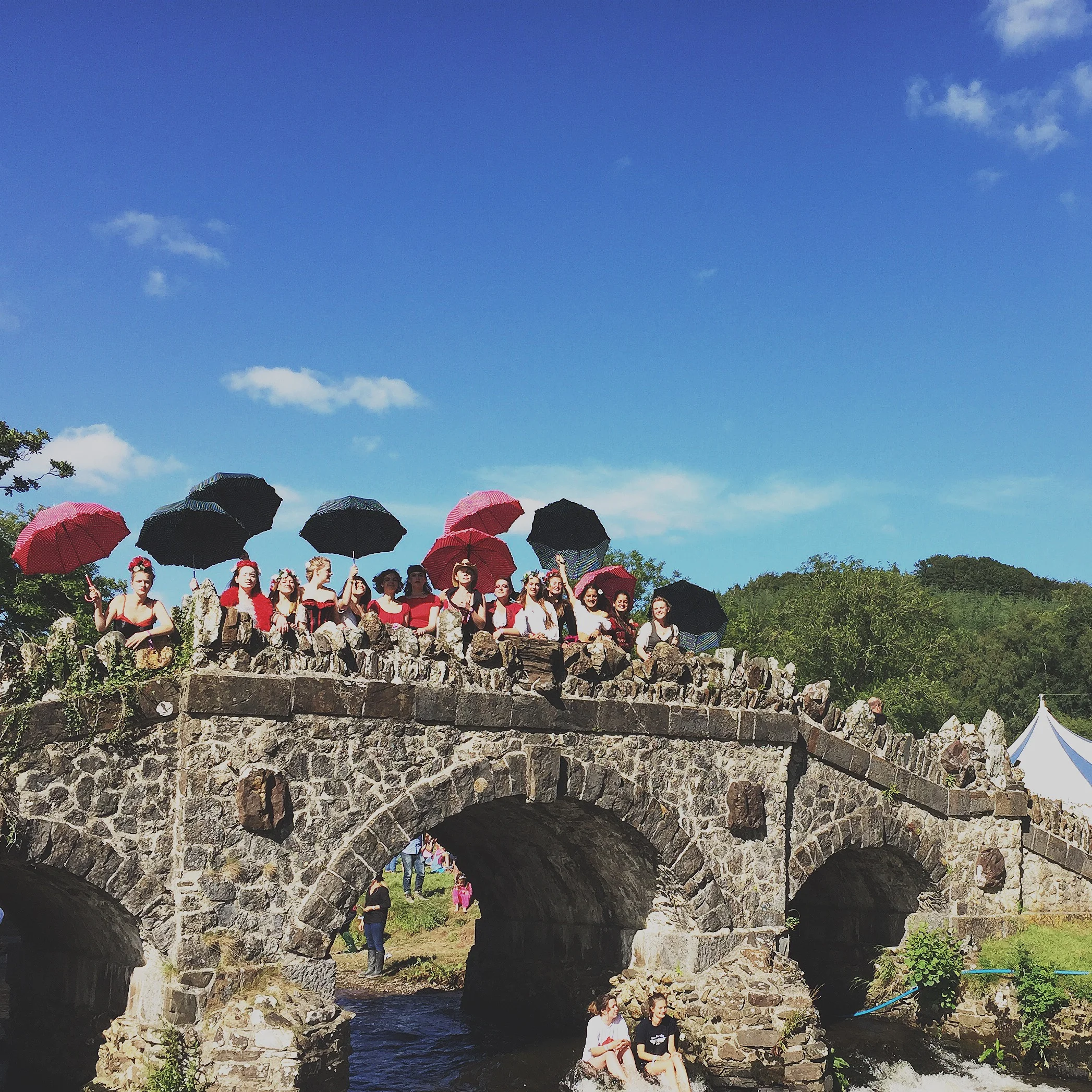 We had no idea what these guys were up to but we definitely liked it- that's one way to celebrate the beautiful weather!