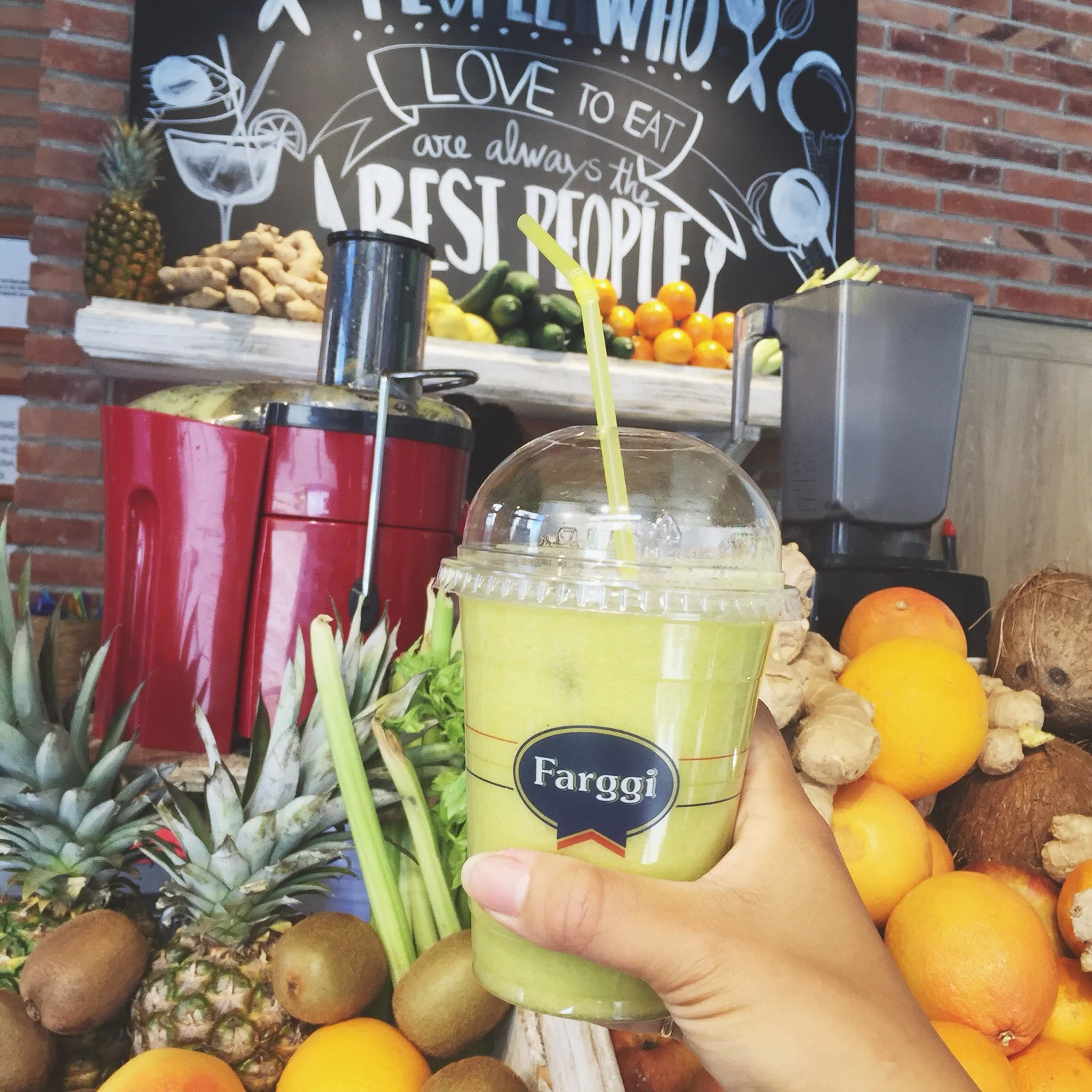 The loved the juice 'Amina': celery, cucumber, apple and ginger!