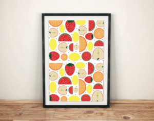 This juicy fruit wall print makes us want to chill out with our Oh So Berry ice lolly or Strawberry Banana Smoothie! 