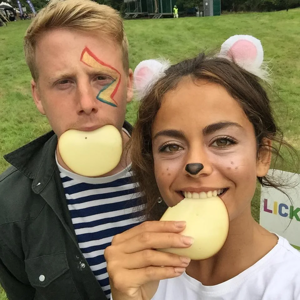 Lickalix got involved in the face-painting festivities...superhero team: the Bolt and Mighty Mouse