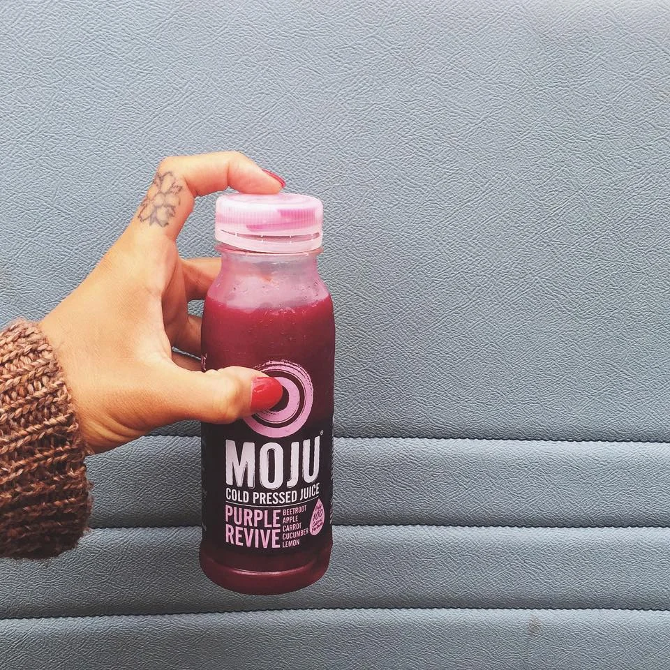 Beetroot, Apple, Carrot, Cucumber and lemon pressed juice from Moju , yum!! 