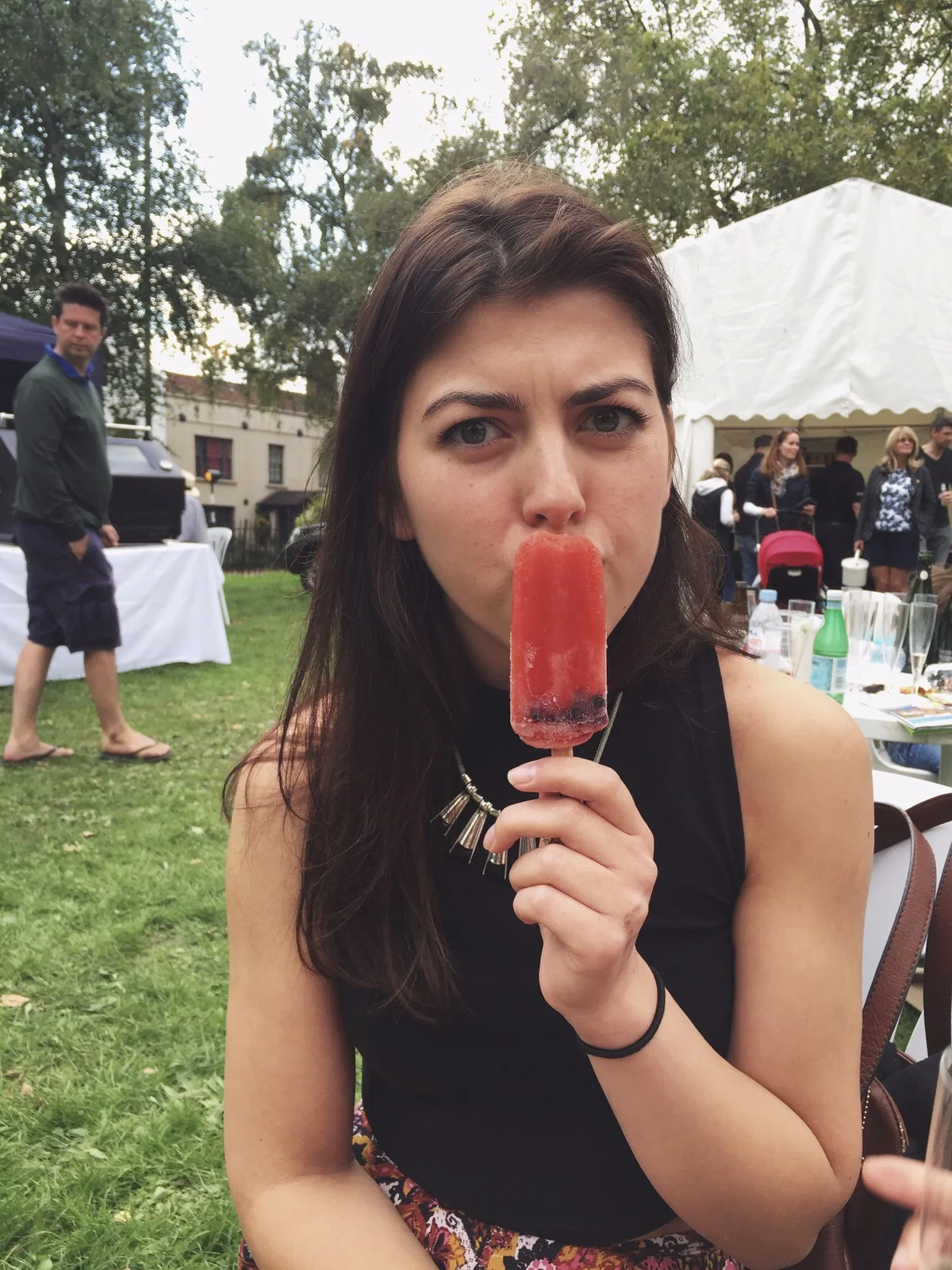 Our LICKALICKer enjoying a Berry Lemonade ice lolly! 