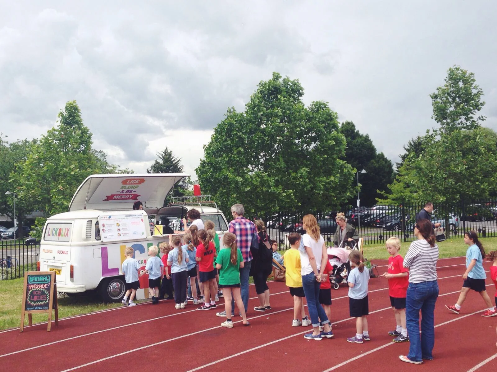 No one could resist our refreshing ice lollies and the queue wouldn't stop growing!