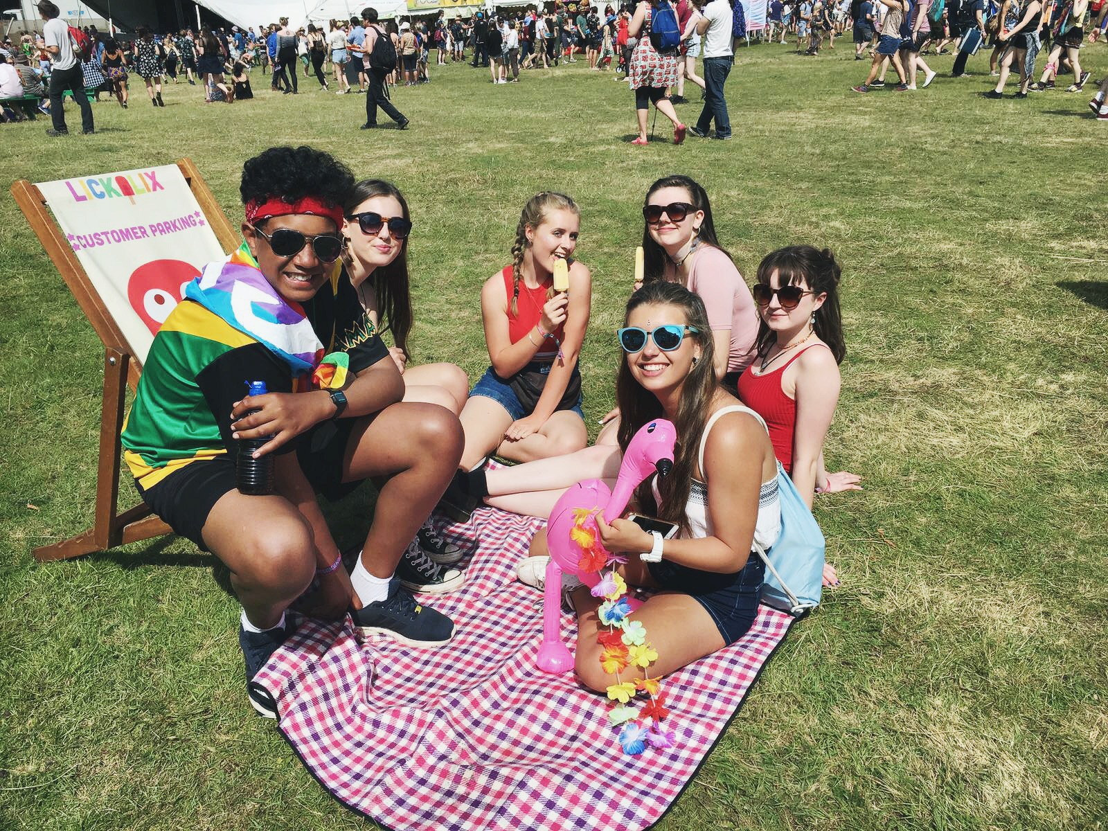 Some happy customers enjoying the warm sunny days at the festival