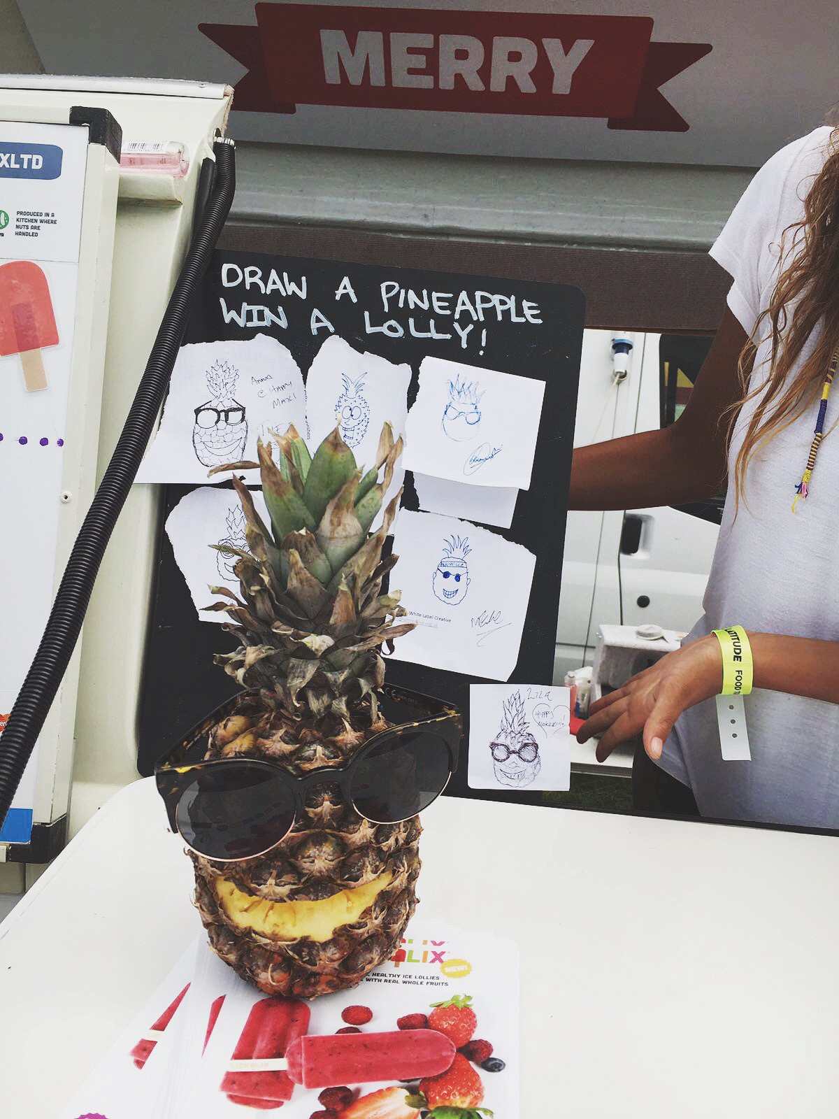 We had a Pineapple competition going on - the winner won 3 lollies :D