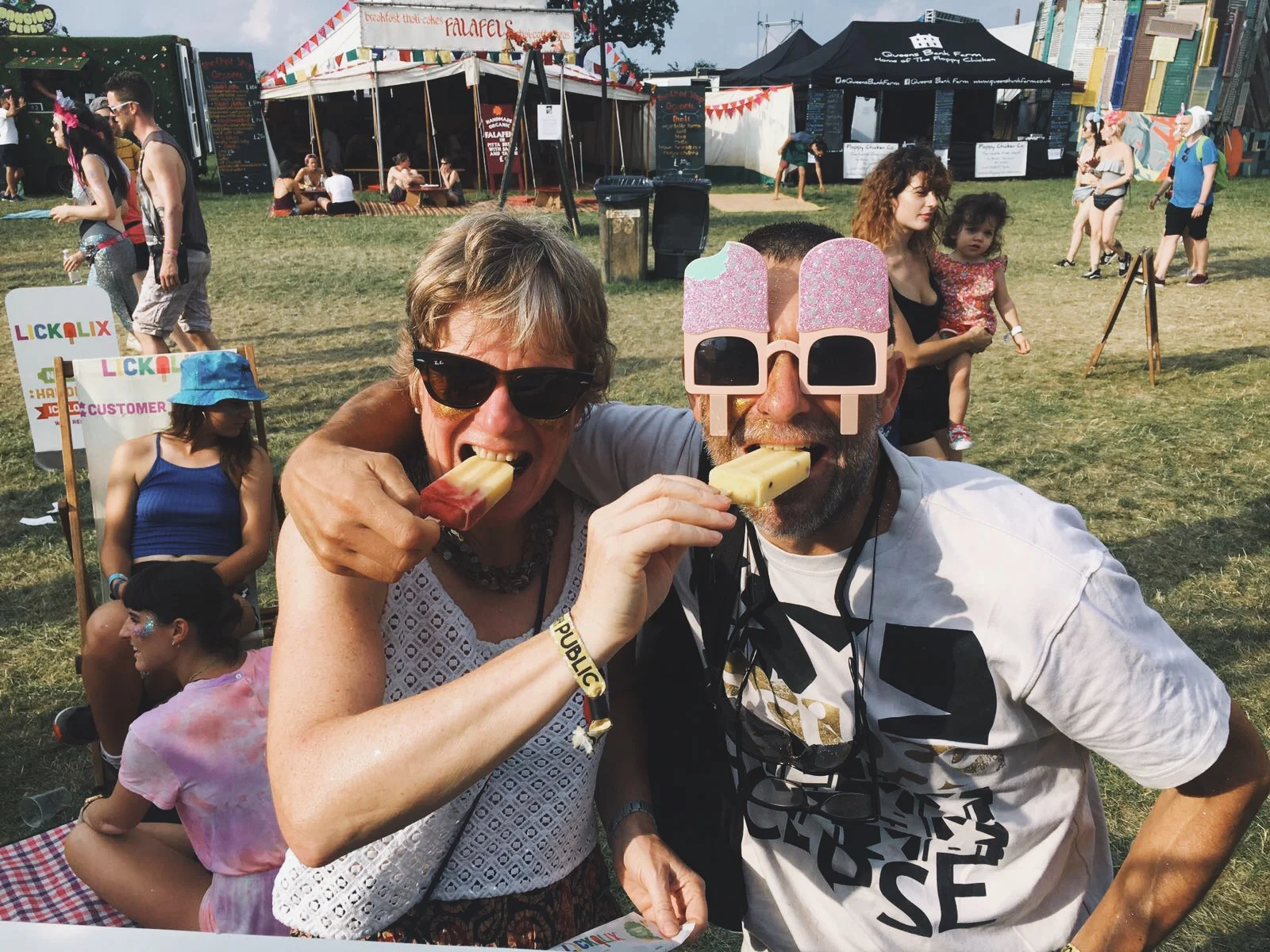Two of our happy customers having a Mango Raspberry and a Caribbean Twist