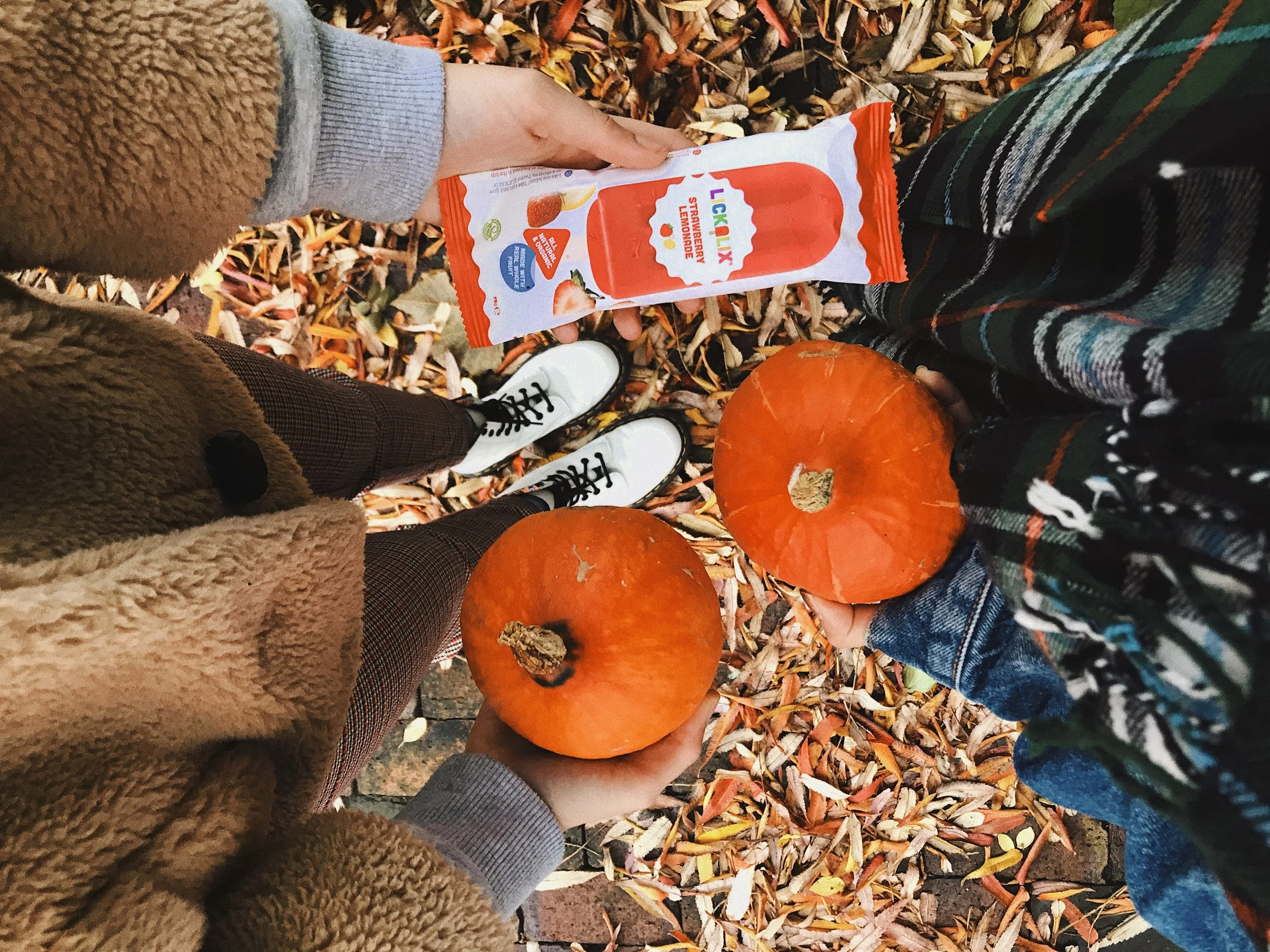 2. Enjoying our LICKALIX ice lollies at the park and jumping on crunchy autumn leaves! We did just that for some lunch time fun!