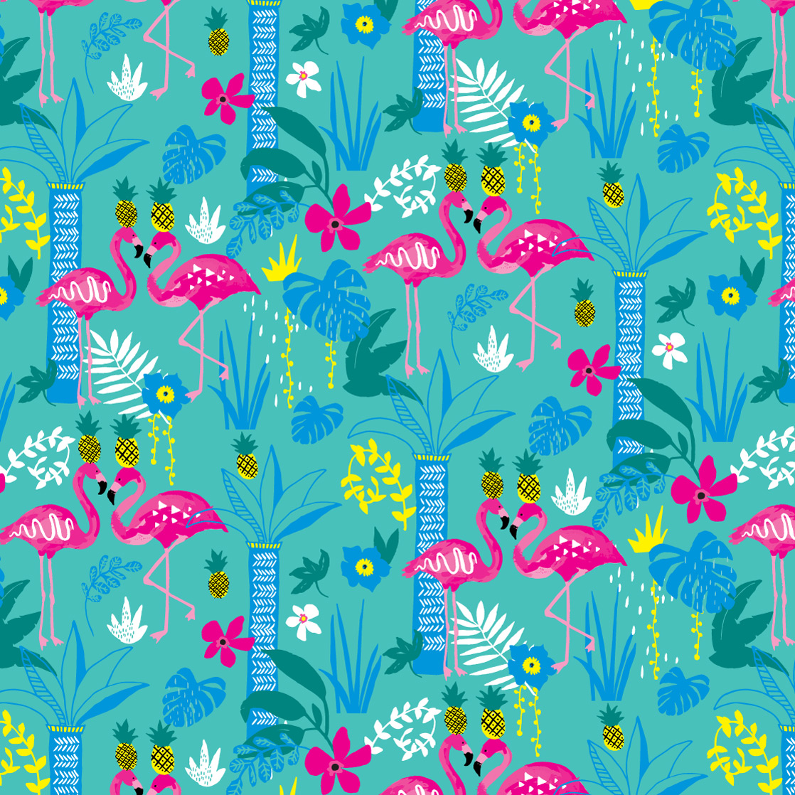 Flock of Pink - Pattern TWO-0002a