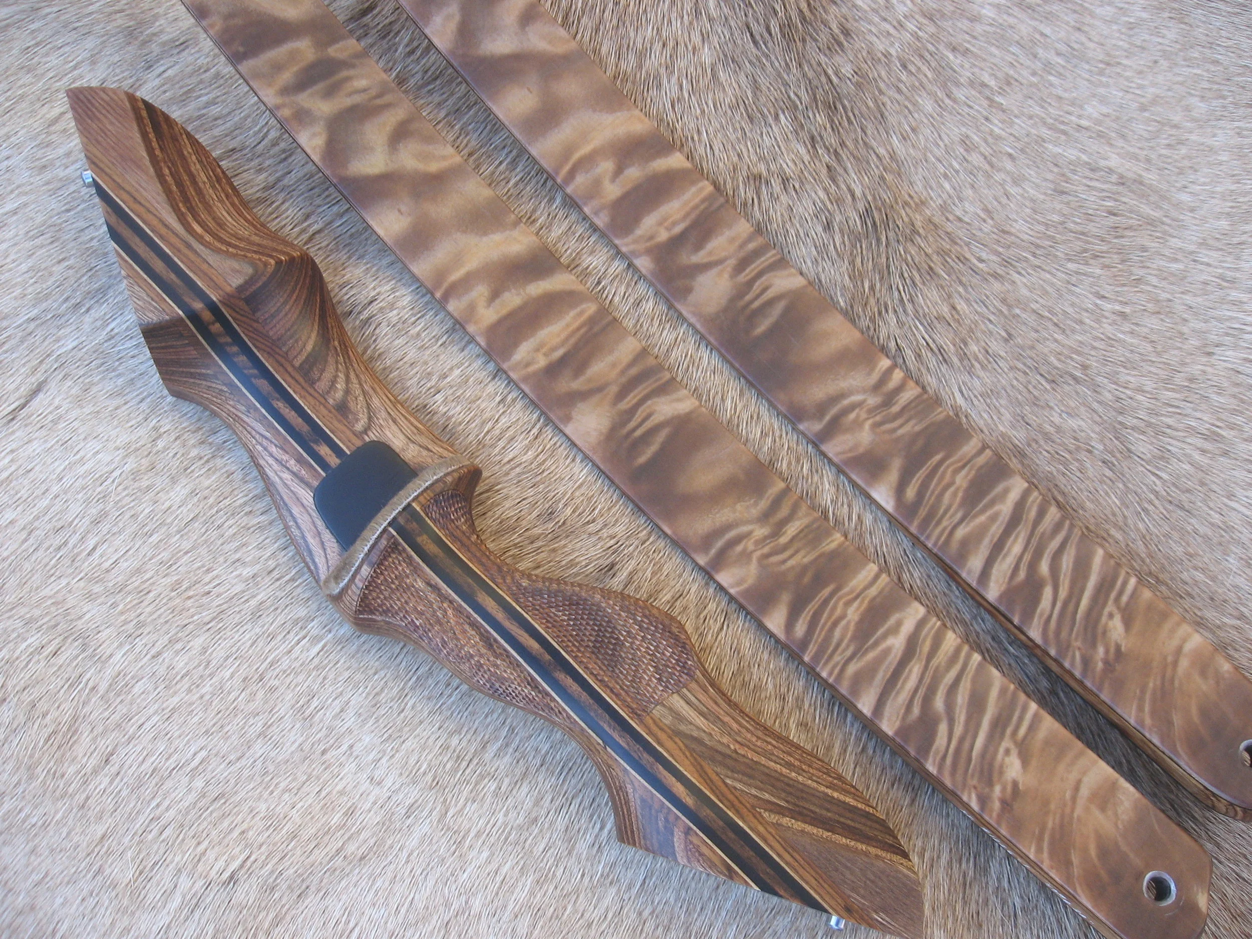 Walnut Dym Riser Quilted Maple Limbs stained walnut Native american