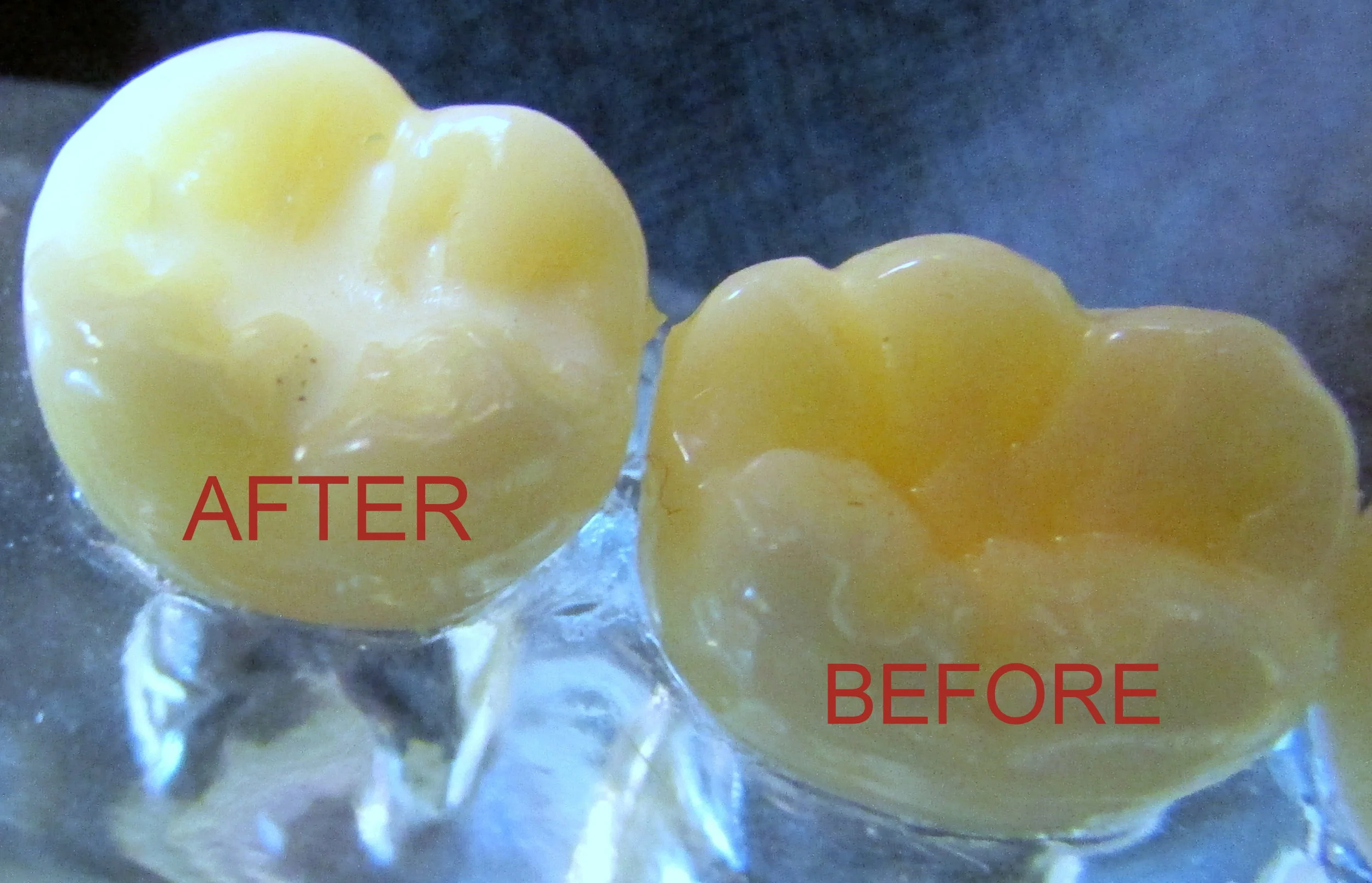 Sealant applied to molar on left, whereas molar on right has deep grooves that can catch bacteria and sugar, which can lead to cavities.