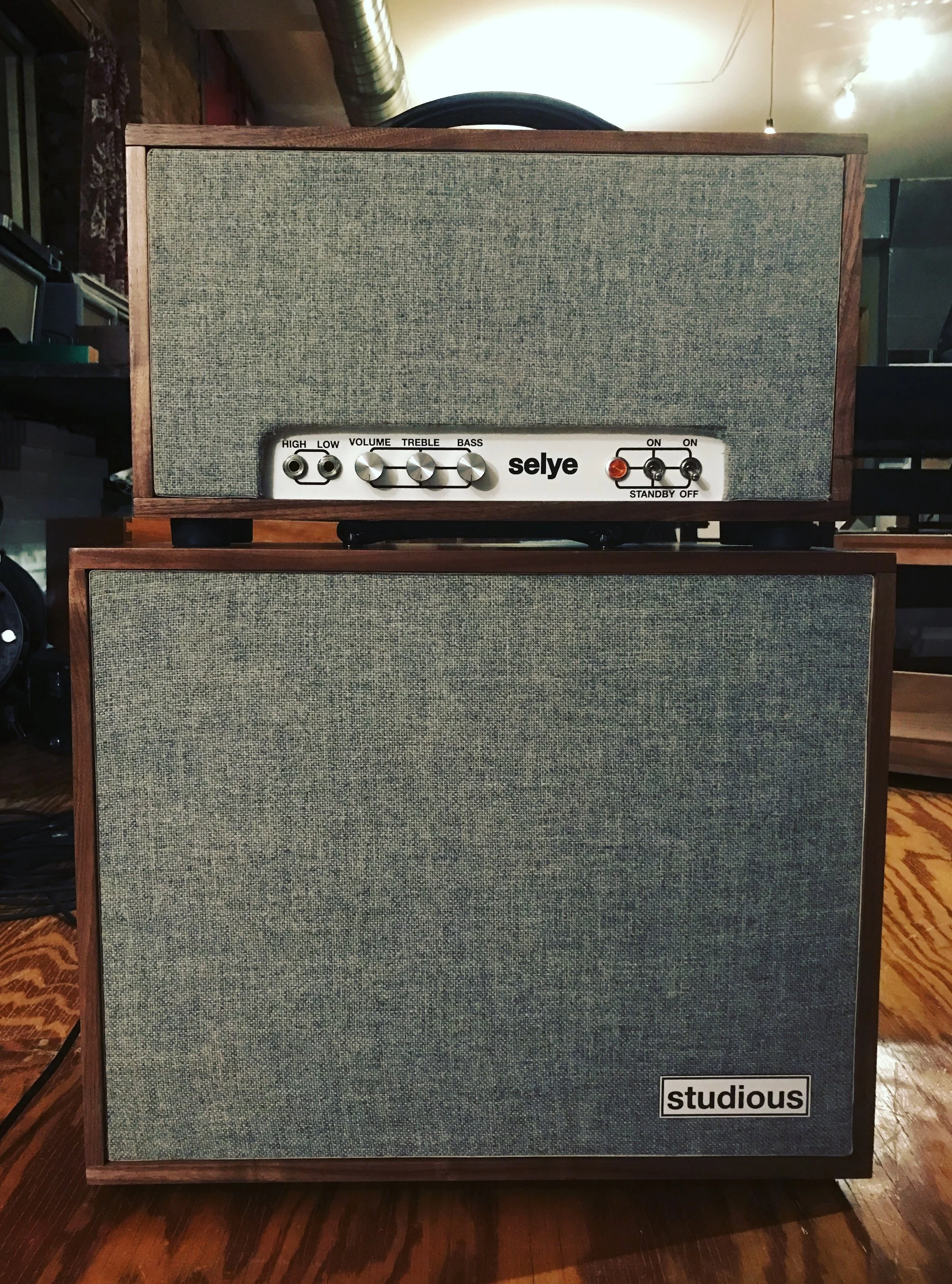 Selye head and ported one by twelve in walnut.